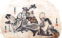 The three Sages: Lao-tzu, Buddha and Confucius