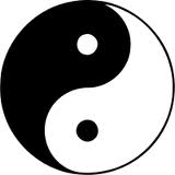 Yin-yang diagram symbol of the birth of the universe